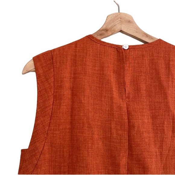 BOPOCO Sleeveless Mini Sheath Dress In Rust Sizse S/M - Picture 3 of 6